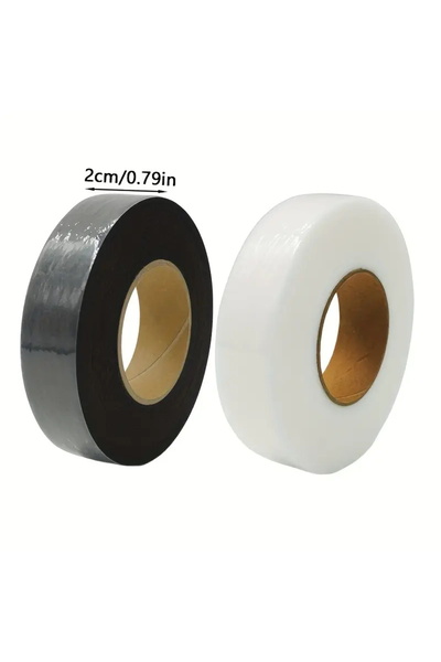 Choice 2 سم 2 لفة أسود أبيض لاصق مزدوج الجوانب للبطانة الداخلية للملابس القما...