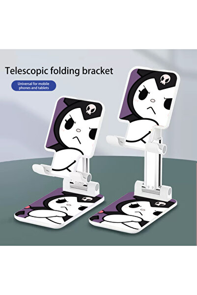 SANRIO Angry Kuromi Kuromi Desk Mobile Phone Holder Stand For IPhone IPad Adjustable Desktop Tablet