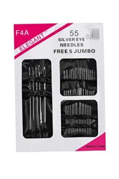 Choice مجموعة واحدة من 55 قطعة من إبر الخياطة اليدوية ذات العين الكبيرة المصن...