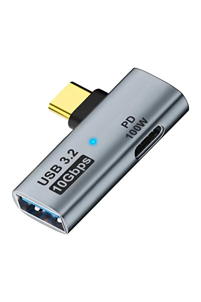 Kebidumei كابل محول USB-C OTG رمادي اللون من النوع C إلى USB 3.2 بسرعة 10 جيج...