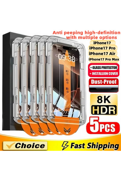 choice2 iPhone17 Pro 5PCS High Definition 5Pcs For iPhone 17 8K Dust Free Ins...