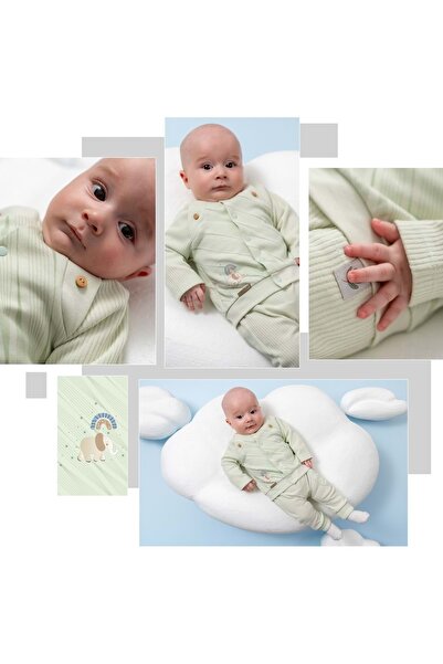 Caramell Good Baby Snap Fastener Bottom and Top Set Green