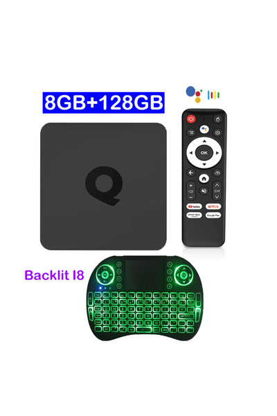 Choice قابس الاتحاد الأوروبي 8G 128G Voice I8 Q1 8GB 128GB Android 14 TV Box ...
