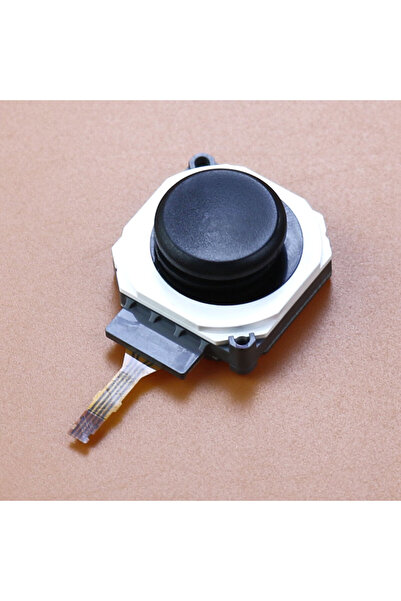 JCD عصا تحكم سوداء مع غطاء عصا التحكم وحلقة الغبار لجهاز 2DS و3DS LL XL و3DSL...