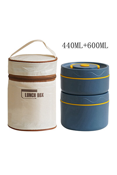 Choice 2pcs blue 304 Stainless Steel Insulated Lunch Box with Storage Bag Por...