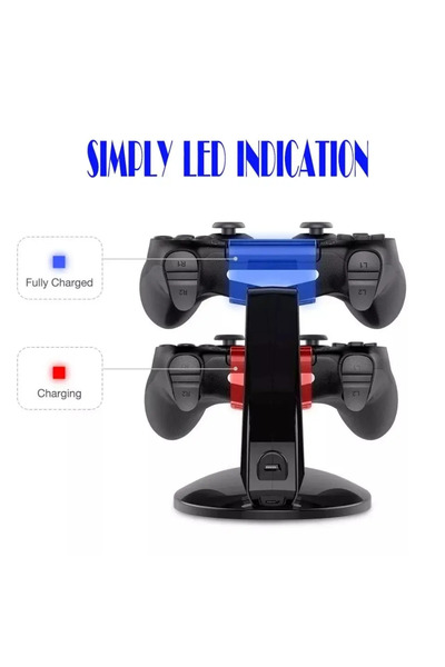 Choice black For PS4 Controller Charger LED Charging Stand Holder Dock Station Cradle for Sony Playstation