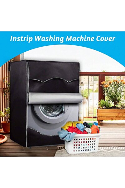 Choice غطاء غسالة أسود فضي مقاس 60×50×85 سم، قطعة واحدة، غطاء مقاوم للماء والغبار للغسيل والتنظيف.