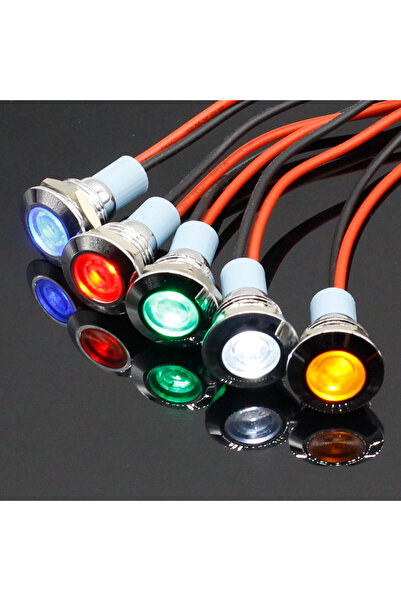 Choice4 12V Red 1pcs Signal light 3V 6V 12V 24V 220V 12mm waterproof metal fl...