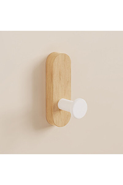 Choice Beech Self Adhesive Mounted Walnut Wood Wall Hooks for Hanging Coat To...