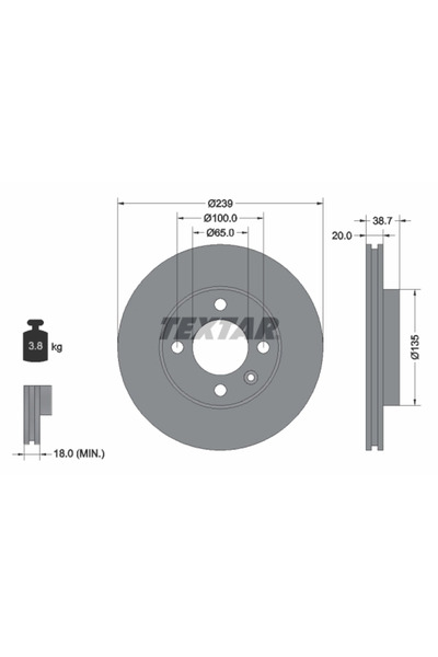 Krieger Set Discuri Frana Audi 80 B2 Limuzina/Coupe B2 Vw Golf 1/Golf 2/Golf ...