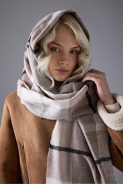 myfirstsea Kadın Kışlık Kalın Şal 65x180 cm – Omuz ve Boyun Atkısı, Yumuşak Dokulu Şık Model