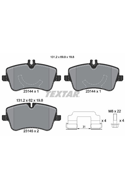 Krieger Set Placute Frana Frana Disc Mercedes-Benz C-Class/Clk/Slk