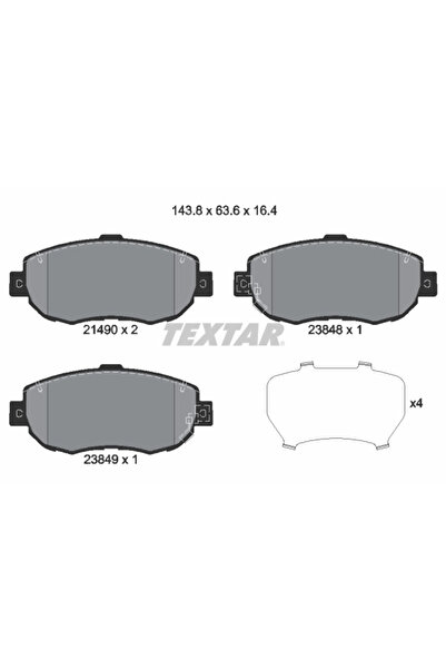 TEXTAR Set Placute Frana Frana Disc Lexus Gs/Is 1/Is Sportcross Toyota Altezz...