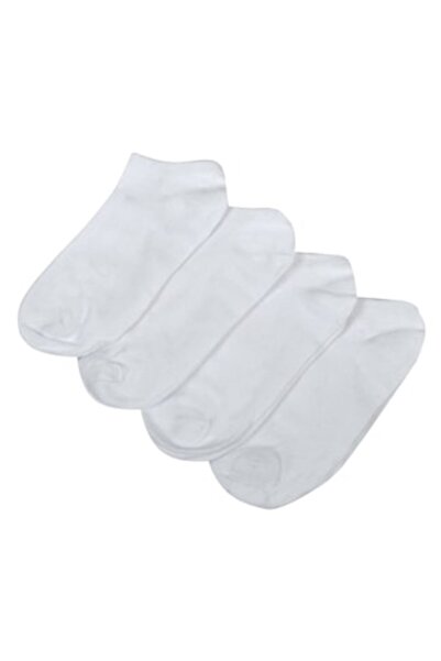 MYONNA IT & E- COMMERCE Women's Short Socks, Set of 4 Pairs, White