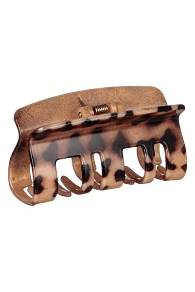 MYONNA IT & E- COMMERCE Agrafă de păr MYONNA pentru femei, model leopard, bej, 8,5 cm