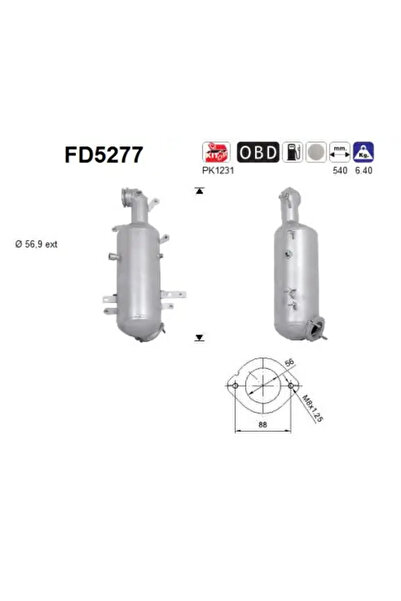 As Филтър за сажди/частици, изпускателна система Chrysler Delta Fiat Bravo 2/...