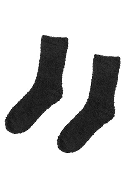 MYONNA IT & E- COMMERCE Дамски чорапи тип чехли , пухкави, черни, комплект от...