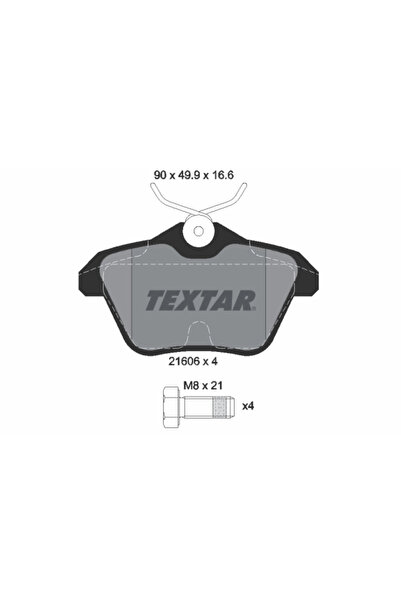 TEXTAR Комплект спирачни накладки за дискови спирачки Alfa Romeo 156/164/166 ...
