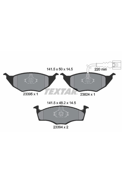 TEXTAR Set Placute Frana Frana Disc Audi A2