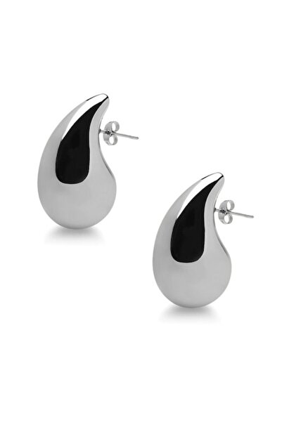 ANTBRO Cercei pentru femei, Language of Jewels, formă de picătură, culoare argintie, 2,5 cm, 1 pereche