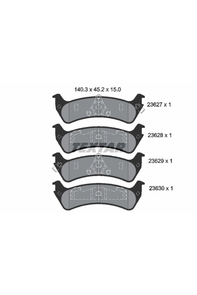 TEXTAR Set Placute Frana Frana Disc Ford Australia Explorer Ford Usa Explorer