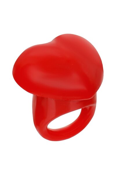 ANTBRO Silicone Ring, Red Heart with Light, for Girls, Batteries Included