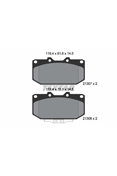 TEXTAR Set Placute Frana Frana Disc Nissan 300ZX/Silvia/Skyline Cupe Subaru I...