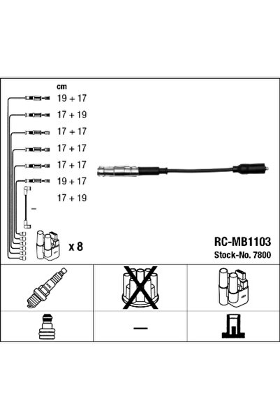 NGK Set Cablaj Aprinder Mercedes-Benz C-Class/Clk/Cls Puch G-Modell