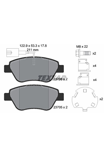 TEXTAR Set Placute Frana Frana Disc Alfa Romeo Mito Citroen Nemo Microbus