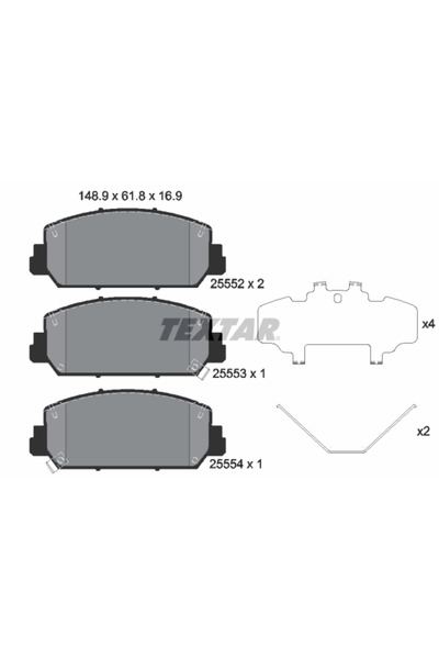 TEXTAR Set Placute Frana Frana Disc Acura Rdx/Rlx Honda (Dongfeng) Spirior