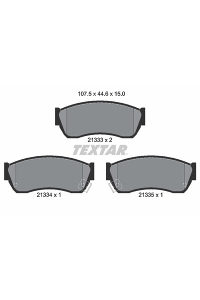 TEXTAR Set Placute Frana Frana Disc Chevrolet Metro Geo Metro