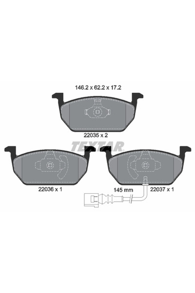 Krieger Set Placute Frana Frana Disc Audi A3 Seat Leon