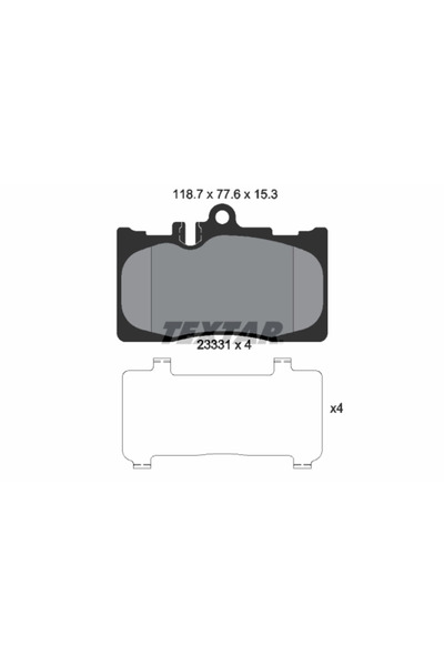 TEXTAR Set Placute Frana Frana Disc Lexus Ls