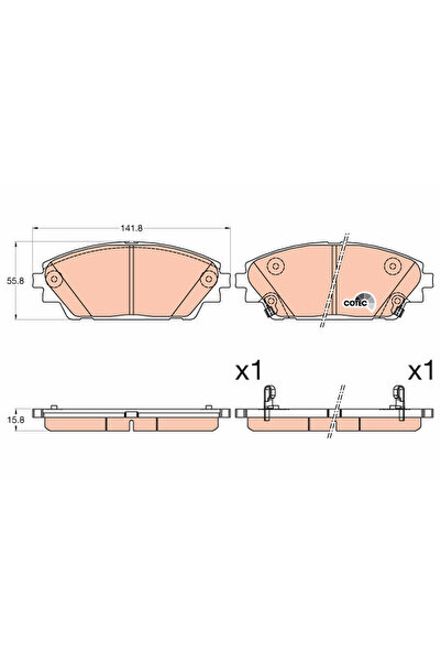 TRW Set Placute Frana Frana Disc Mazda 3 Mazda (Changan) 3 Axela