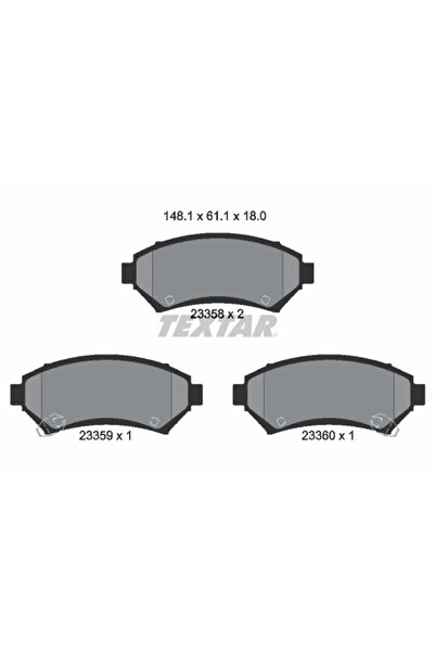 TEXTAR Set Placute Frana Frana Disc Buick Century Limuzina/Lesabre/Regal Cadi...