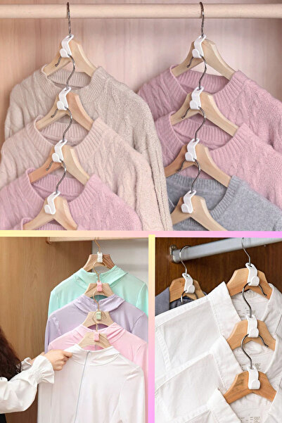 HB LİFE Askı Kancası 20 Adet Gömlek Çanta Kemer Askı Kancası Dolap Içi Düzenl...