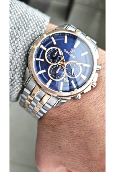 Raymond Men's Watch Rym-81054-Silver-Rose-Bl