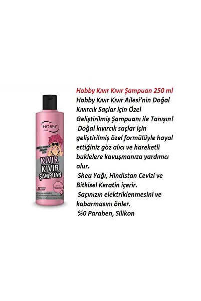 Hobby KIVIR KIVIR SAÇ BAKIM SERİSİ, ŞAMPUAN, SAÇ KREMİ VE JÖLE