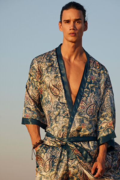 Dear Deer Ethnic Paisley Kimono & Trouser Set