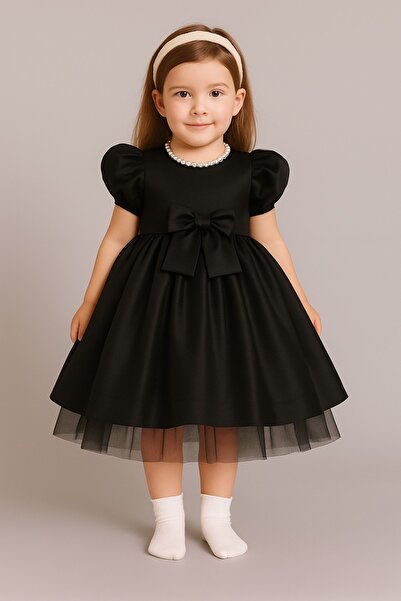 NSMLİFE Κοριτσίστικο μπροστινό πίσω φιόγκο Φόρεμα γενεθλίων για πάρτι αποφοίτ...