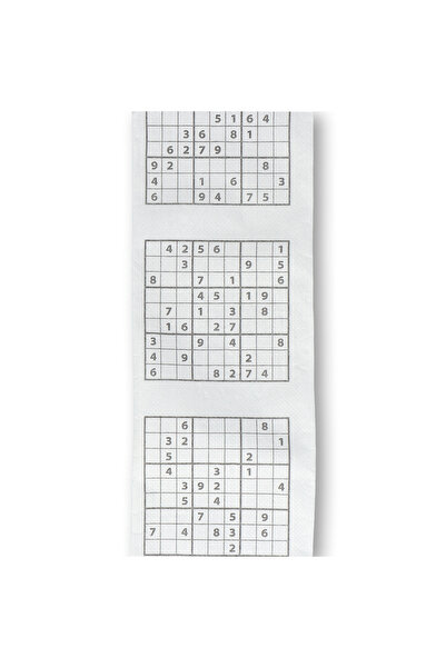Flying Tiger Copenhagen Sudoku Desenli Beyaz Tuvalet Kağıdı