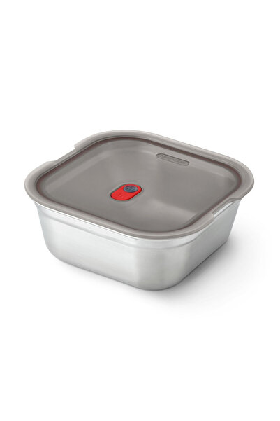 Black Blum Recipient alimentar Black+Blum FBSS-SQ-L017, 1,4 l, pătrat, potrivit pentru cuptor, fără BPA, oțel inoxidabil, gri