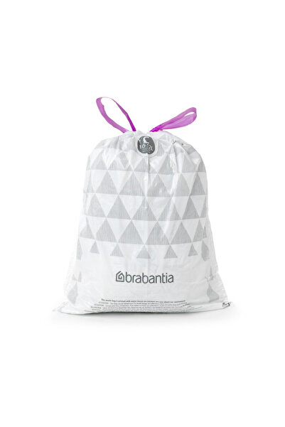Brabantia Saci de gunoi PerfectFit Sort&Go/Touch N 647035, mărimea C, 10-12 l, 20 bucăți, albi