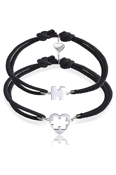 ALL PAPICKS - Brățări magnetice cuplu- Set de 2 piese din oțel inoxidabil, cadou romantic