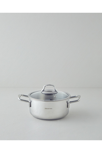 English Home Glow Steel Deep Pot 16X10 cm Silver