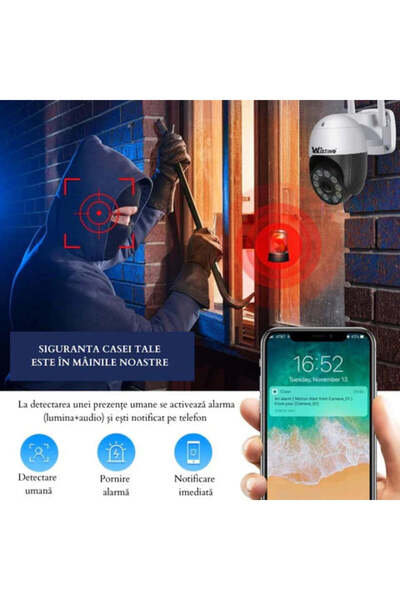 Taggo Sistem profesional de supraveghere video cu 4 canale, detectare umană și acces de la distanță