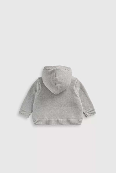 MOTHERCARE Grey Knitted Borg-Lined Hoodie