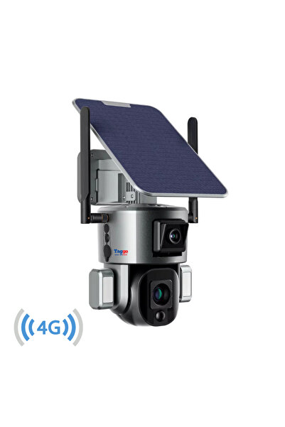 Wistino Cameră de supraveghere Taggo Solar 4G, 4K Ultra HD, Dual 8MP, Zoom 12X, Rezistent la intemperii IP66