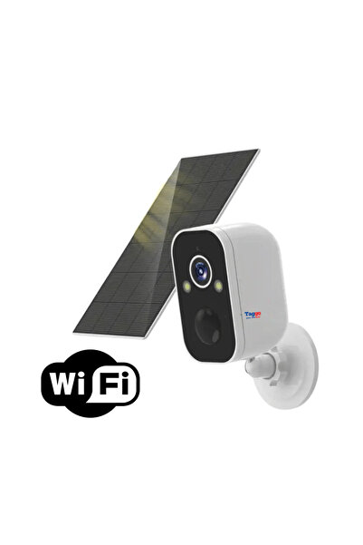 Taggo Cameră de supraveghere WIFI 2K cu alimentare solară, 4MP, baterie încorporată, control prin aplicație, rezistență la apă IP66