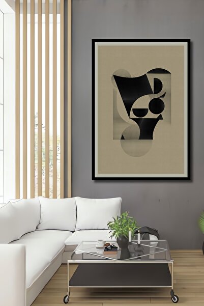 Teona Ahşap Tablou decorativ din lemn dreptunghiular, artă abstractă, aspect de cadru geometric